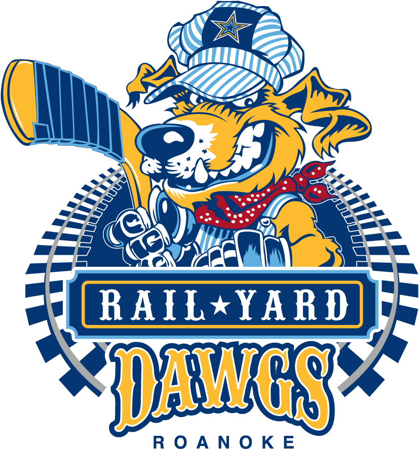 Roanoke Rail Yard Dawgs 2016 17-Pres Primary Logo iron on paper